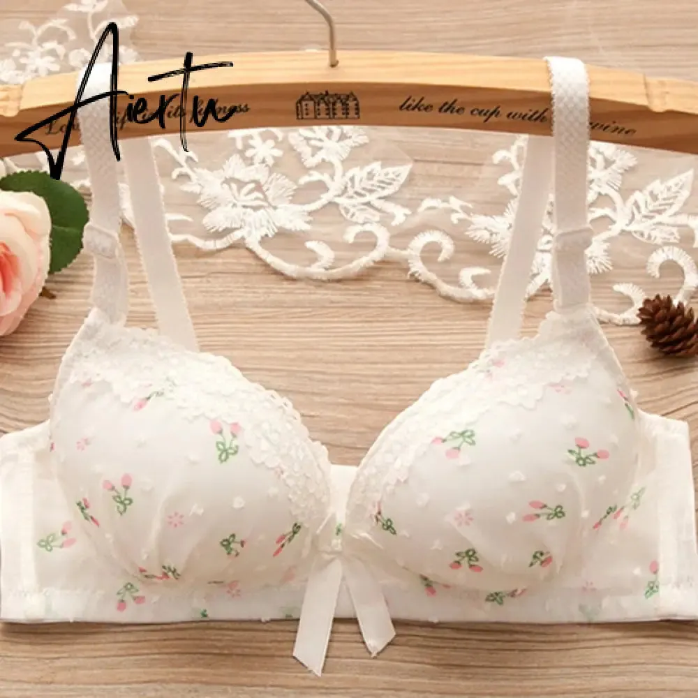 Aiertu Bras for teenagers training bra for kids Cute bow and comfortable Underwear for girls Made of cotton