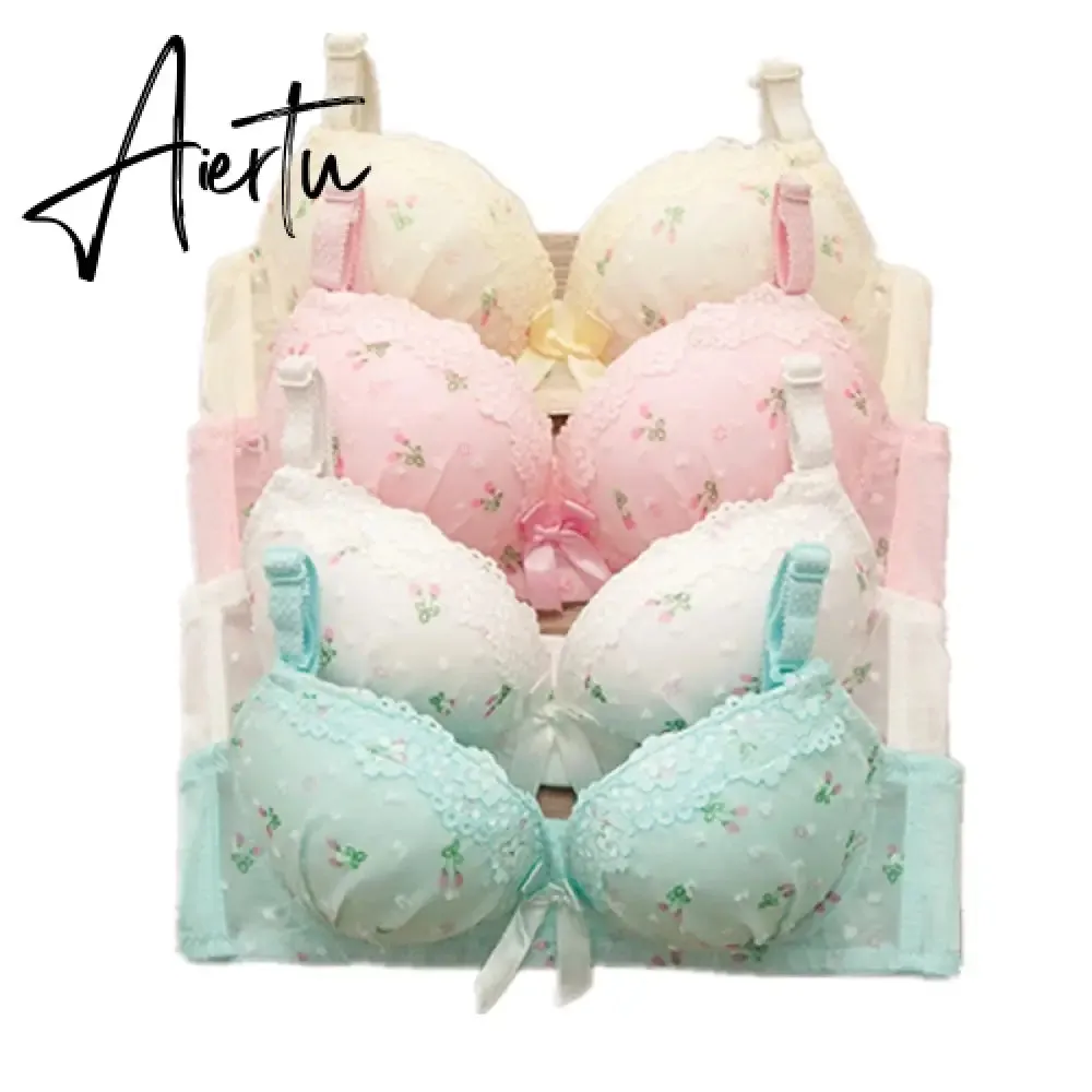 Aiertu Bras for teenagers training bra for kids Cute bow and comfortable Underwear for girls Made of cotton