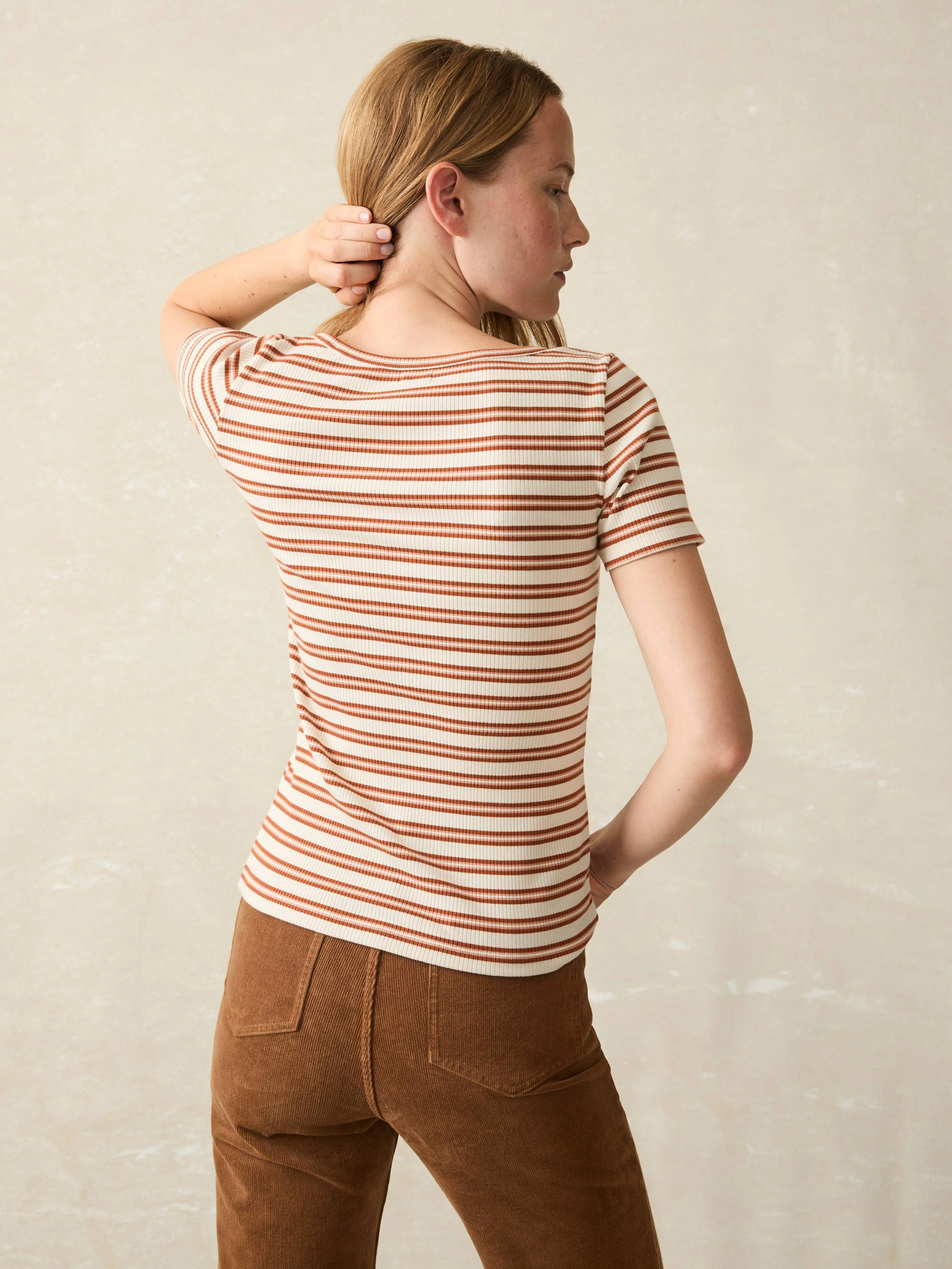 Freestyle Rib Knit Tee - Toulouse Stripe