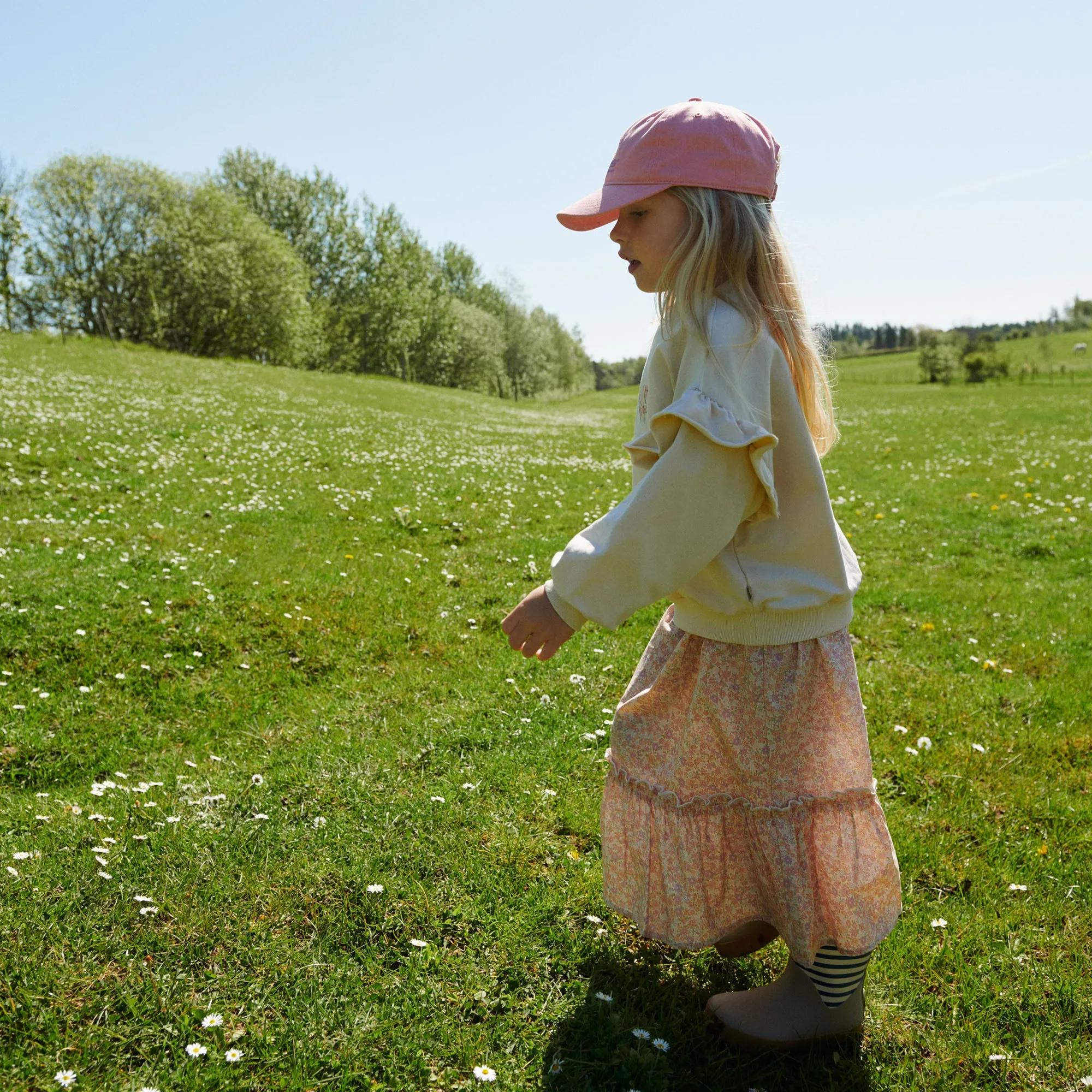 Skirt Camma - lilac flowers