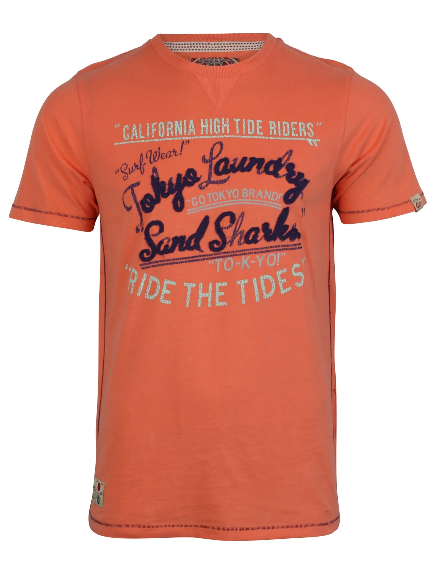 Tokyo Laundry Gazi Crew Neck T-Shirt in Ocean