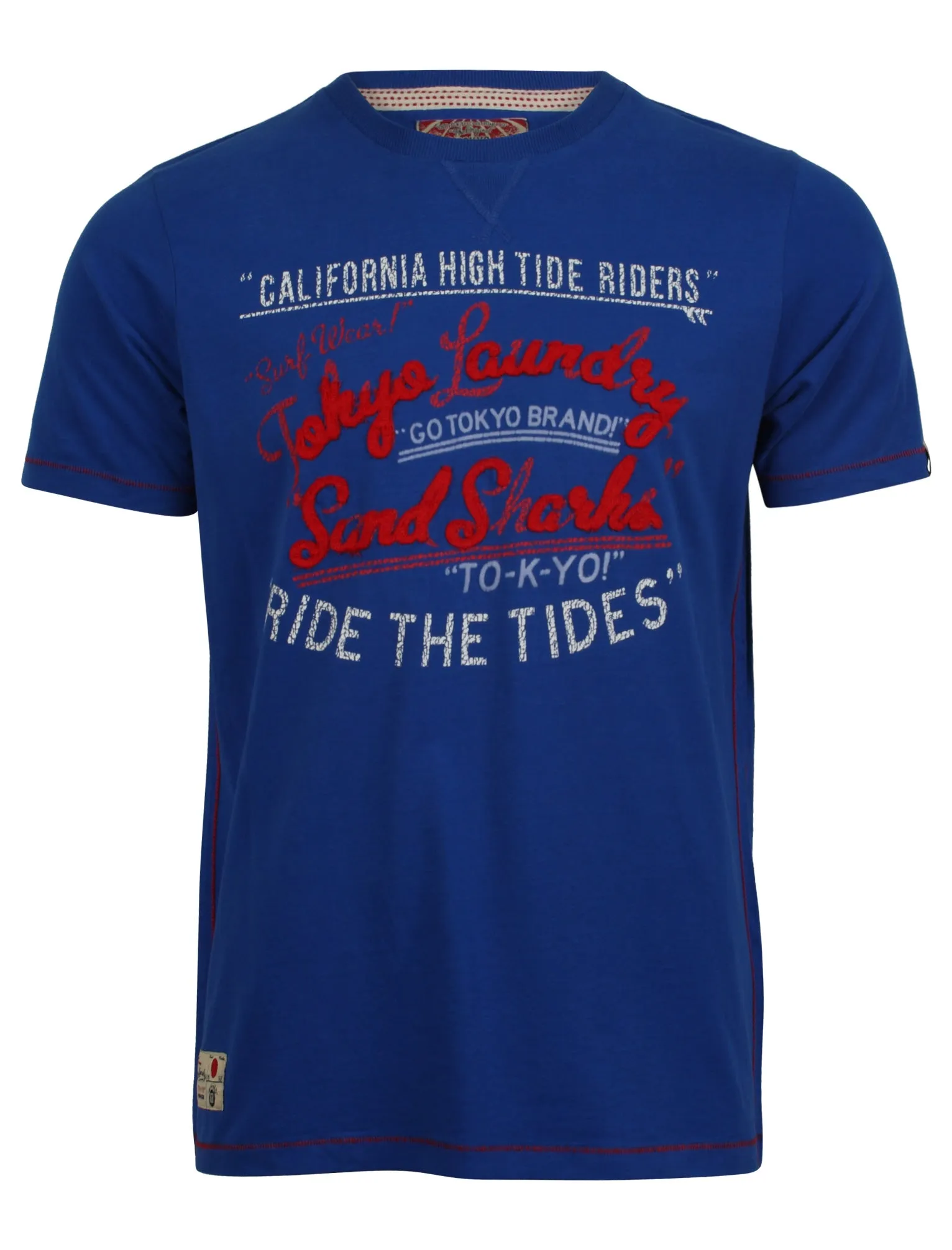Tokyo Laundry Gazi Crew Neck T-Shirt in Ocean